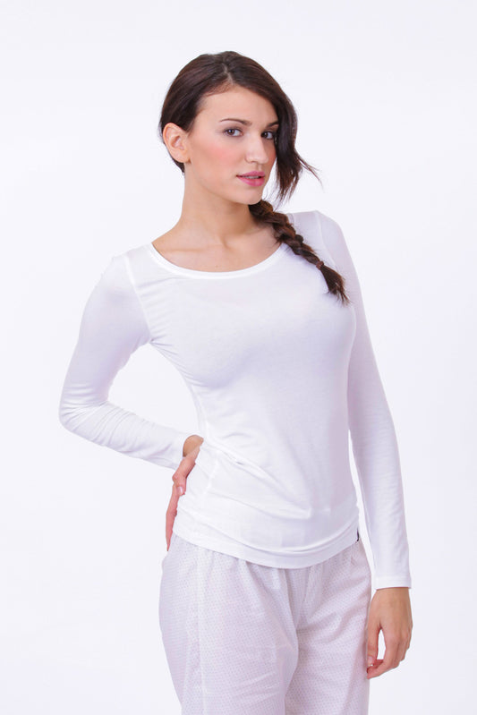T-Shirt Manica Lunga  - Dana Bianco