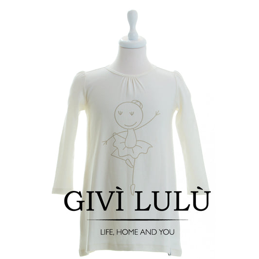 Camicia Da Notte Stampa Ballerina Bambina  - New Bianca