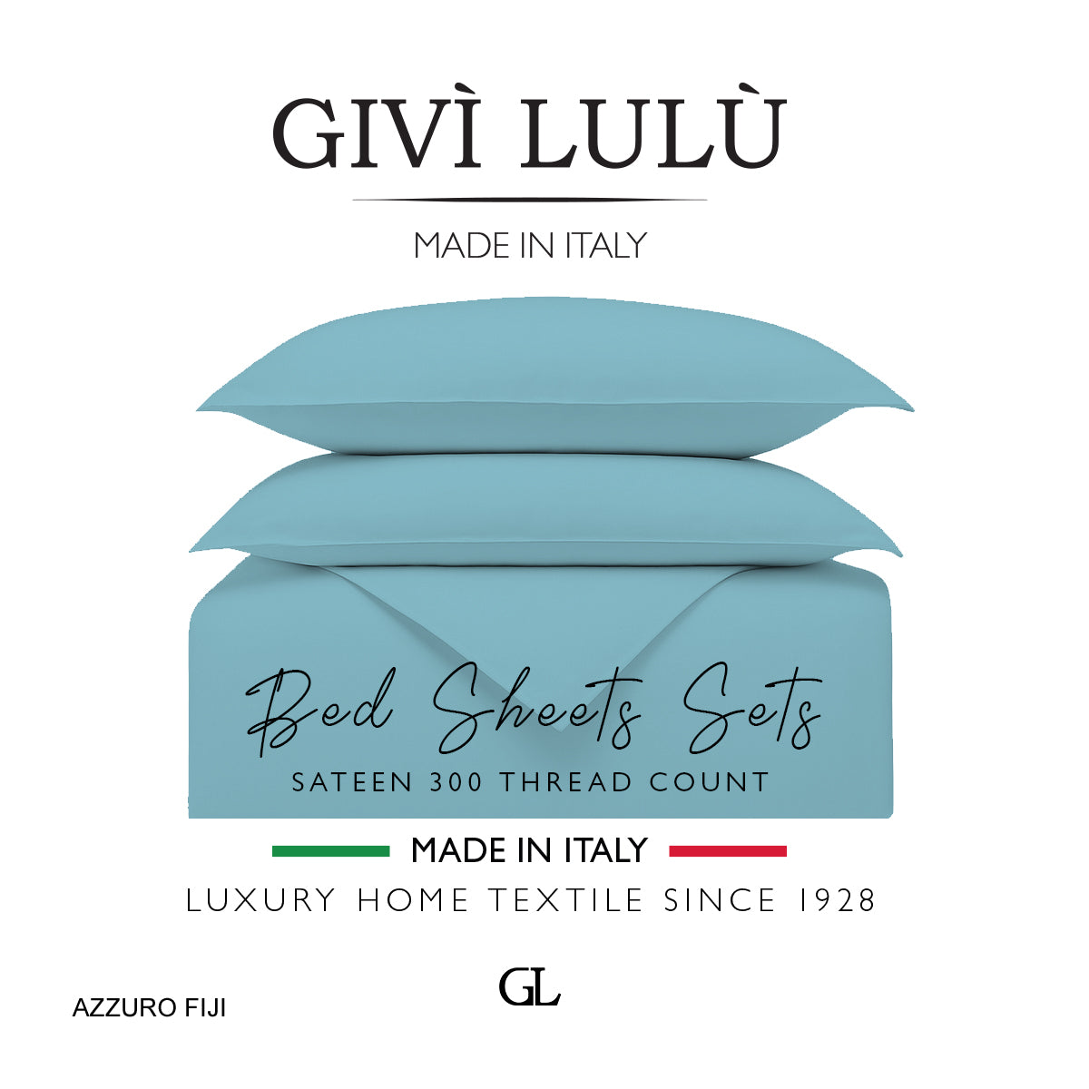 Solid 300 Thread Count - azzuro fiji