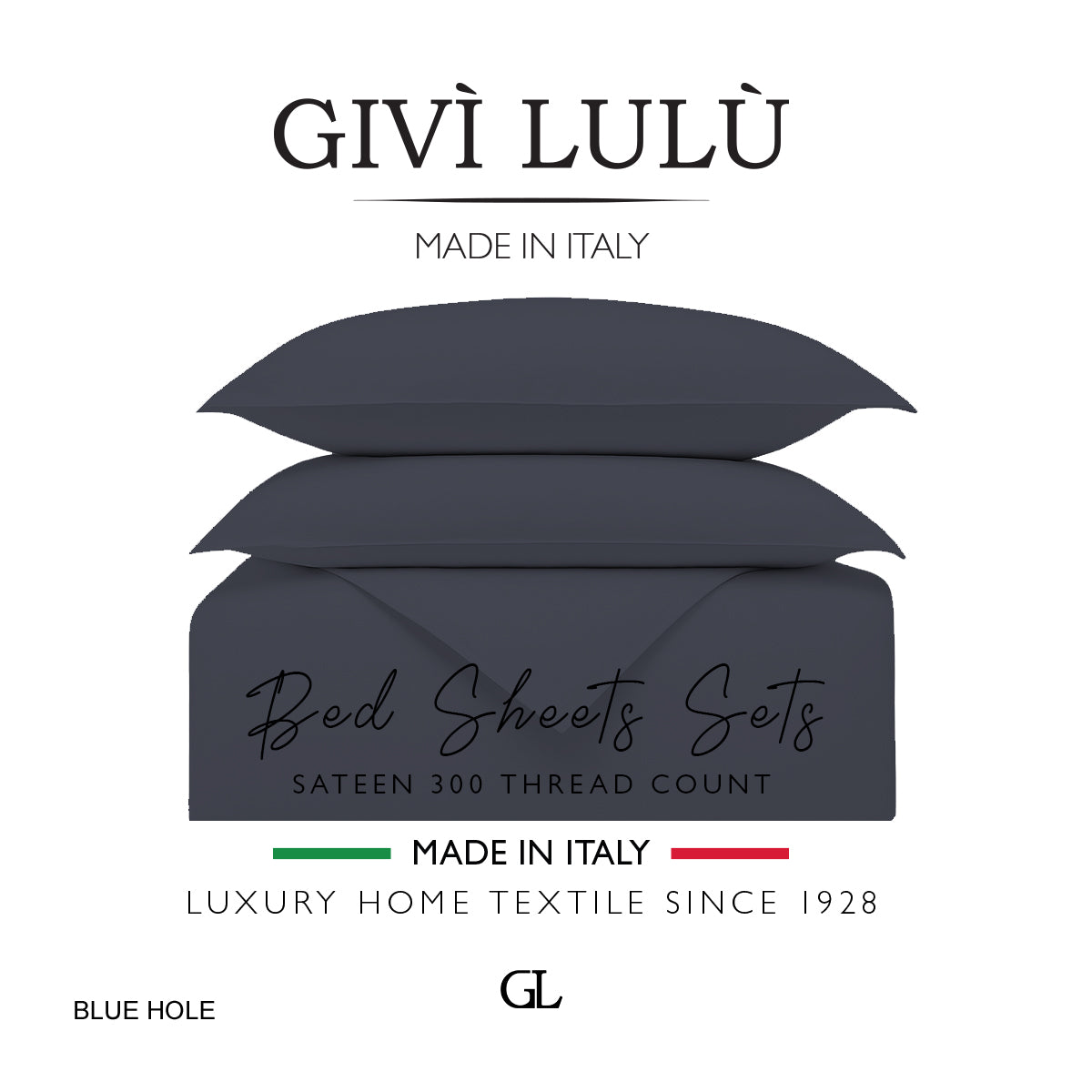 Solid 300 Thread Count - blue hole