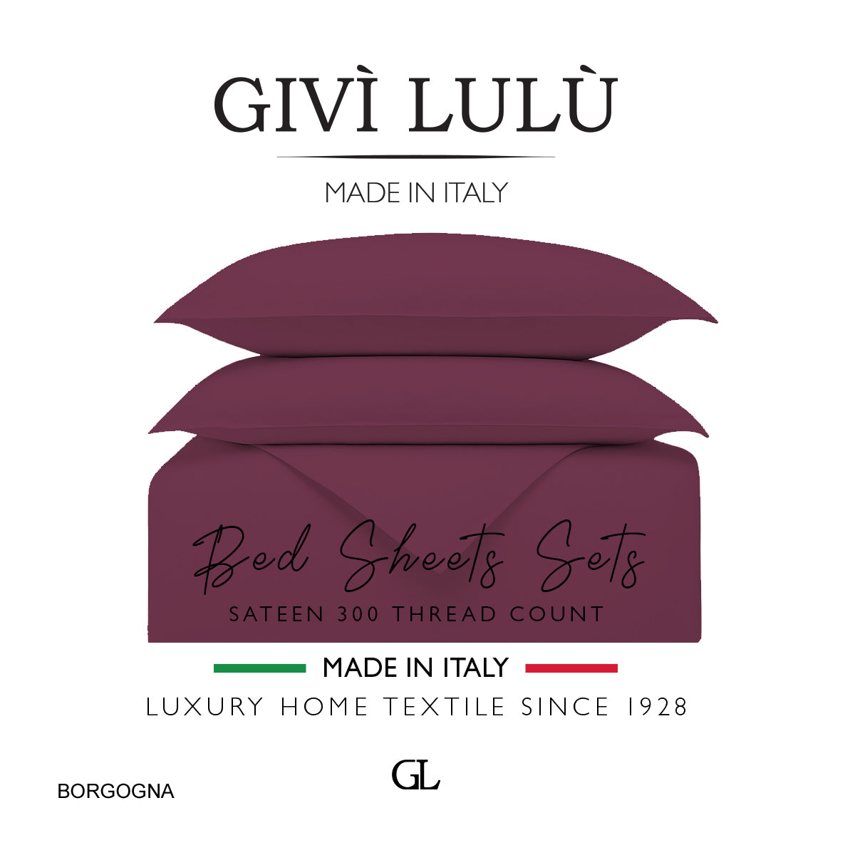 Solid 300 Thread Count - borgogna