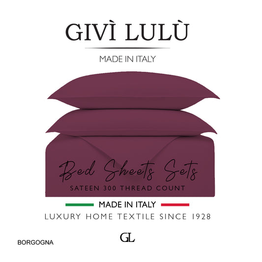 Solid 300 Thread Count - borgogna