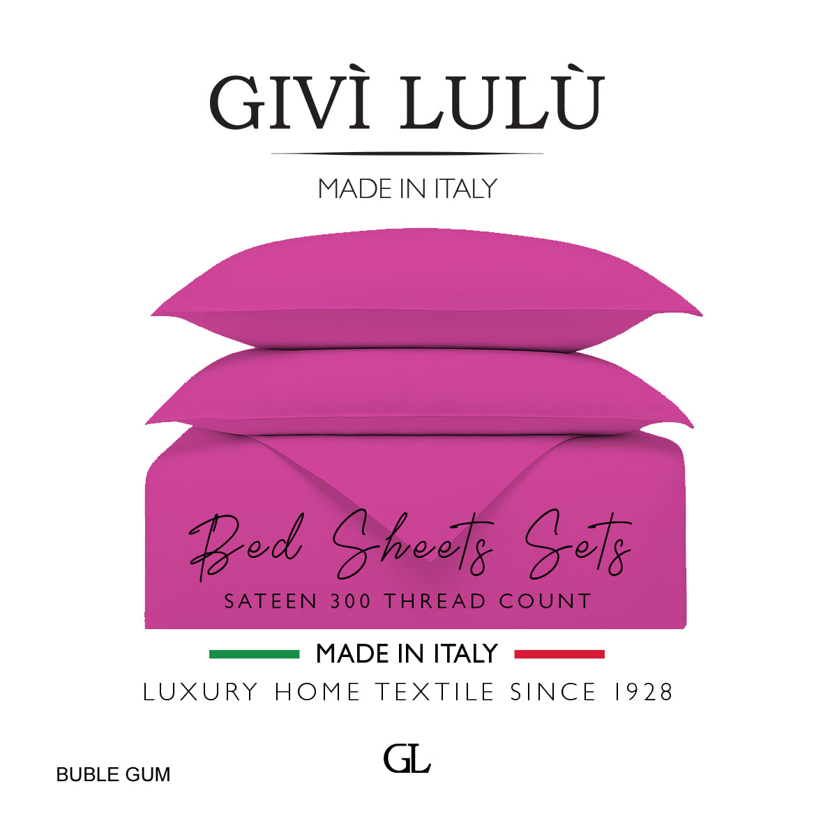 Solid 300 Thread Count - buble gum