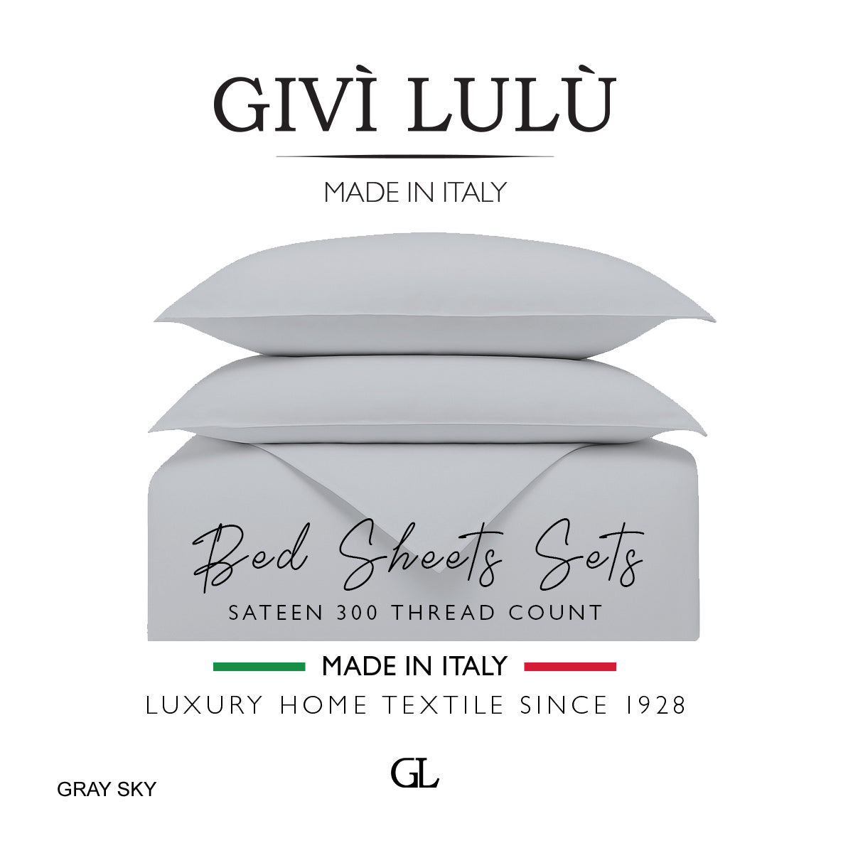 Solid 300 Thread Count - gray sky