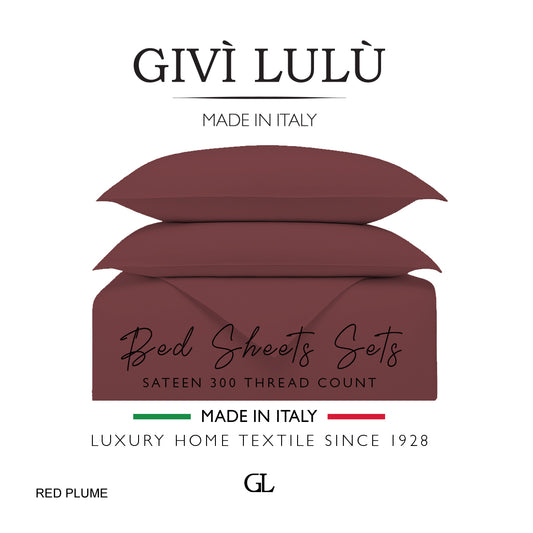 Solid 300 Thread Count - red plume