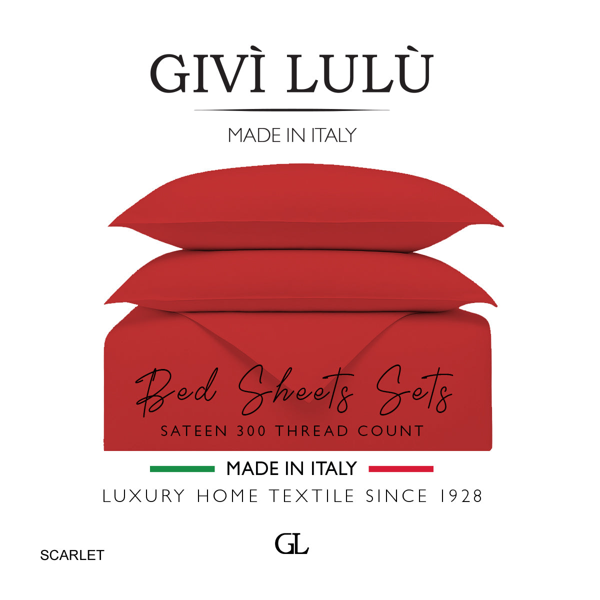 Solid 300 Thread Count - scarlet