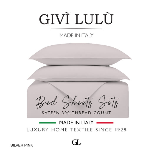 Solid 300 Thread Count - silver pink