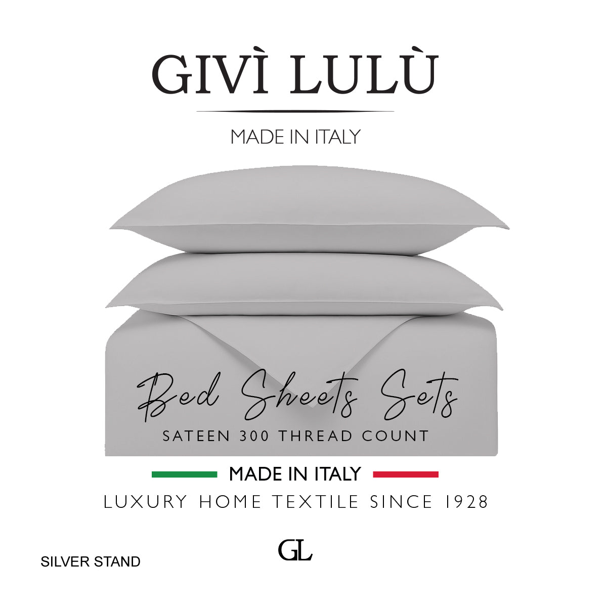 Solid 300 Thread Count - silver stand
