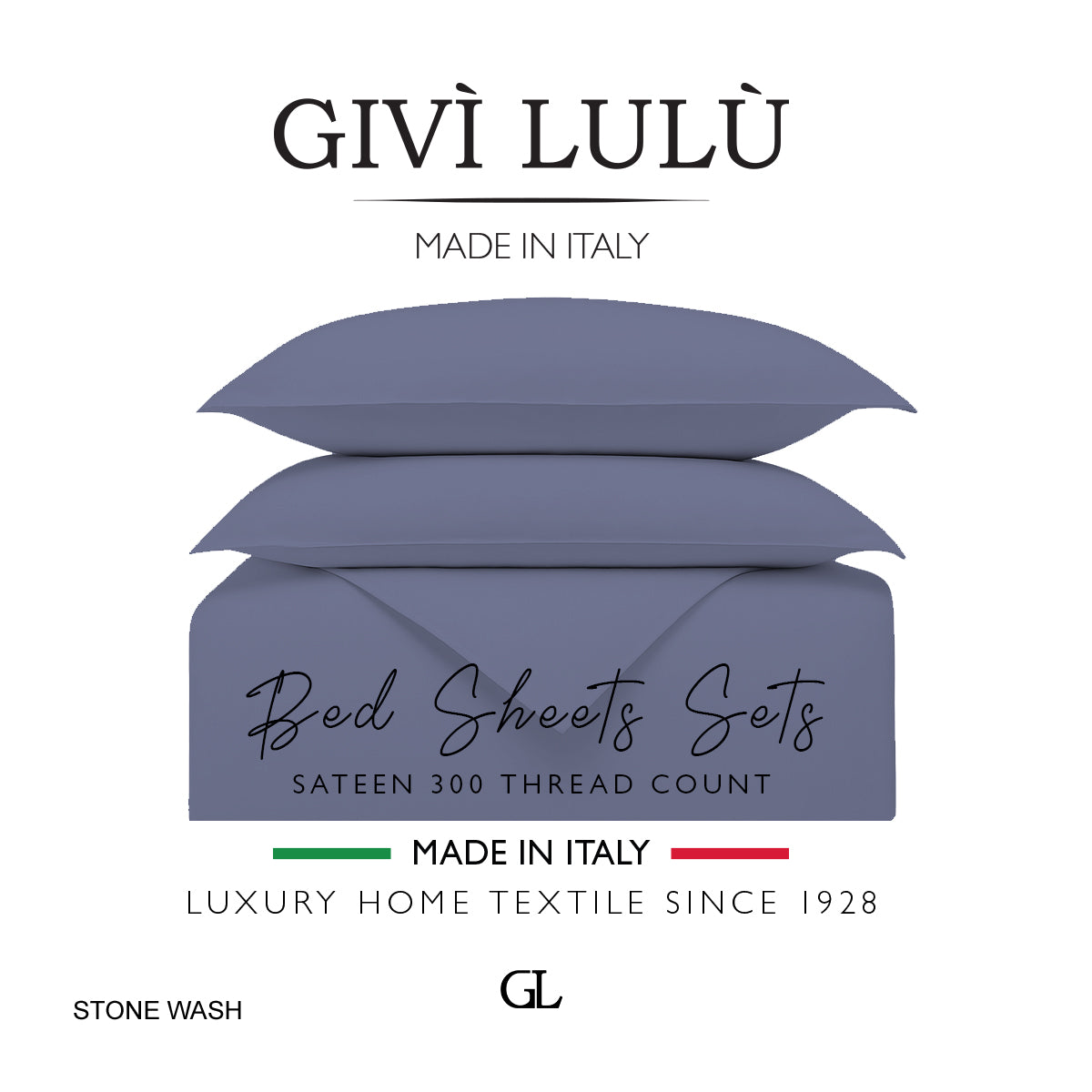 Solid 300 Thread Count - stone wash