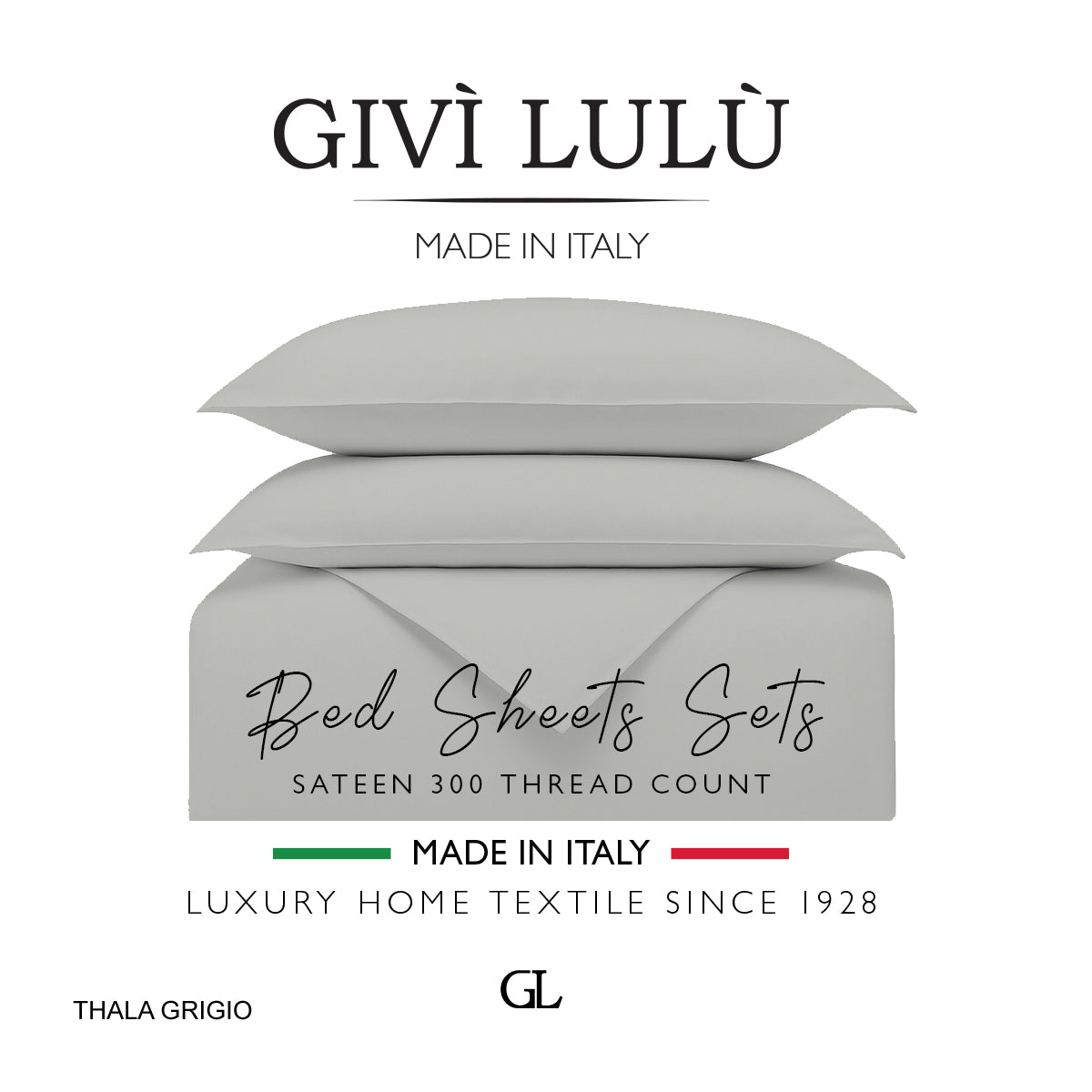 Solid 300 Thread Count - thala grigio
